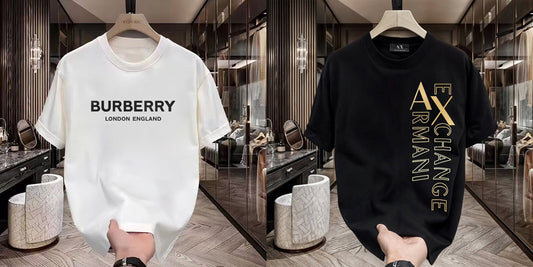 Men's Premium Selling T-Shirt (BD-BURBERRY LE +Armani Exchange)