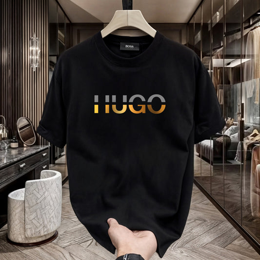 Men's Premium Selling T-Shirts (BD-HUGO GOLD+Armani Round)