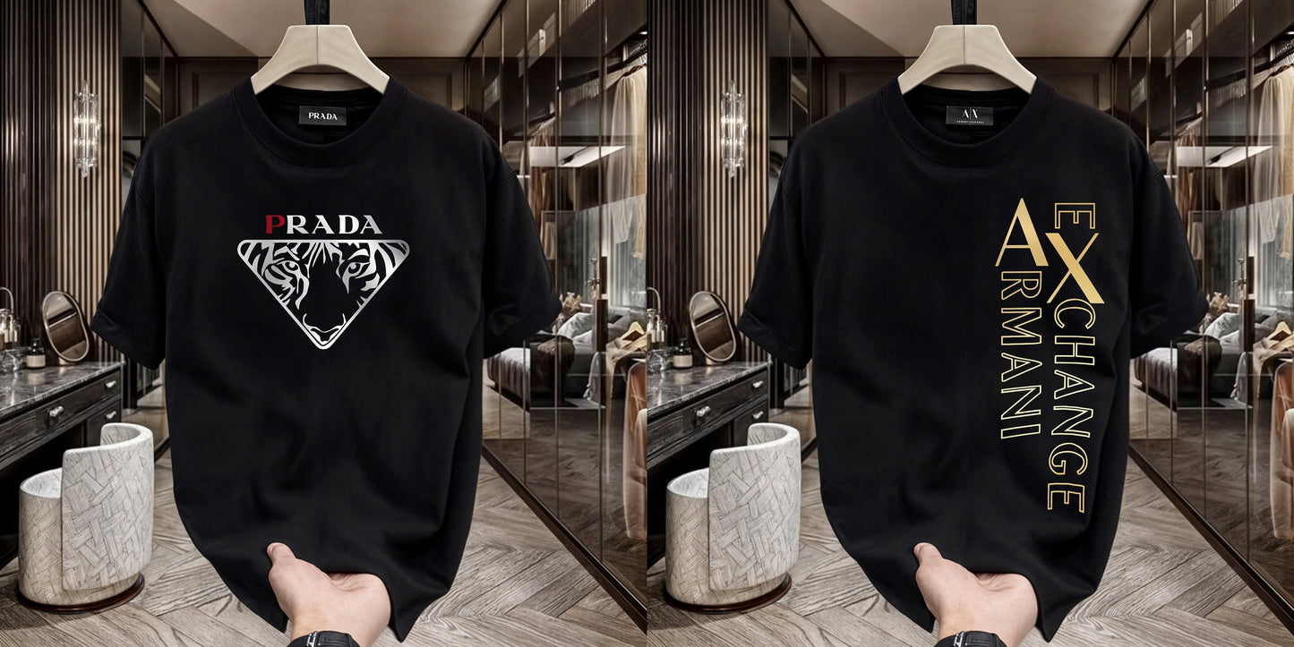 Men's Premium Selling T-Shirts (BD-PRADA+ARMANI EXCHANGE)