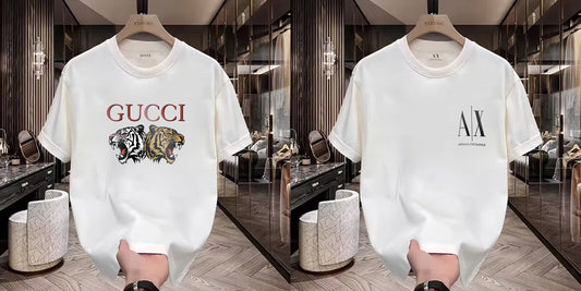 Men's Premium Selling T-Shirts (BD-GUCCI TIGER+SMALL AX BLACK)