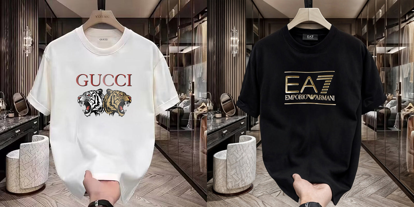 Men's Premium Selling T-Shirts (BD-GUCCI TIGER+EA7)
