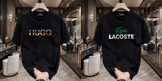 Men's Premium Selling T-Shirts (BD-HUGO GOLD+Lacoste)