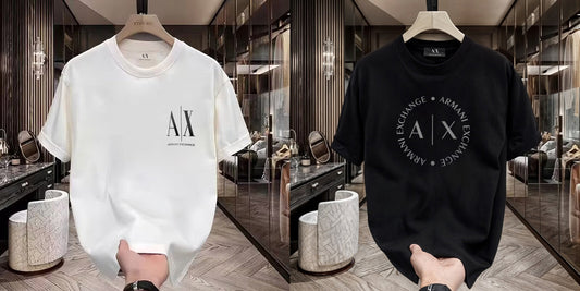 Men's Premium Selling T-Shirts (BD-SMALL AX BLACK+ARMANI ROUND)