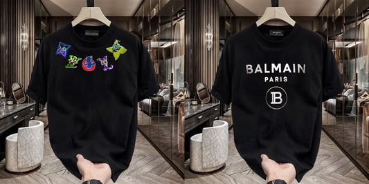 Men's Premium Selling T-Shirt (BD-LV Multi +Balmain Silver)