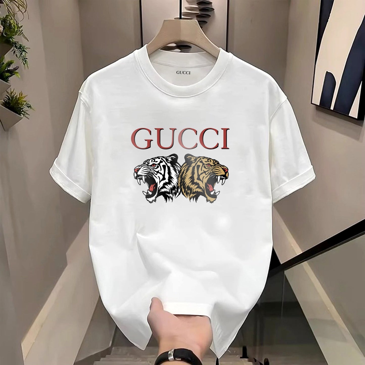 Classic Fit Cotton Tee (BD-18) (White)