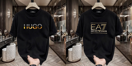 Men's Premium Selling T-Shirts (BD-HUGO GOLD+EA 7)