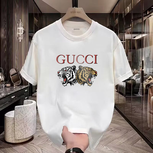 Men's Premium Selling T-Shirts (BD-BALMAIN WHITE+GUCCI TIGER)