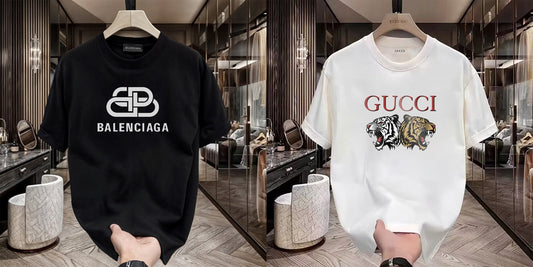 Men's Premium Selling T-Shirt (BD-Balenciaga New +Gucci Tiger)
