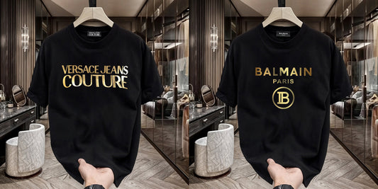 Men's Premium Selling T-Shirts (BD-Versace+ Balmain Gold)