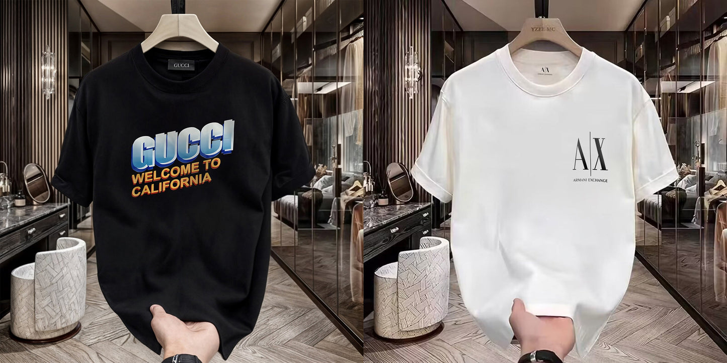 Men's Premium Selling T-Shirt (BD-Gucci California +Small AX Black)
