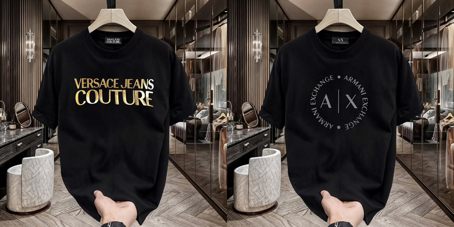 Men's Premium Selling T-Shirts (BD-Versace+ Armani Round)