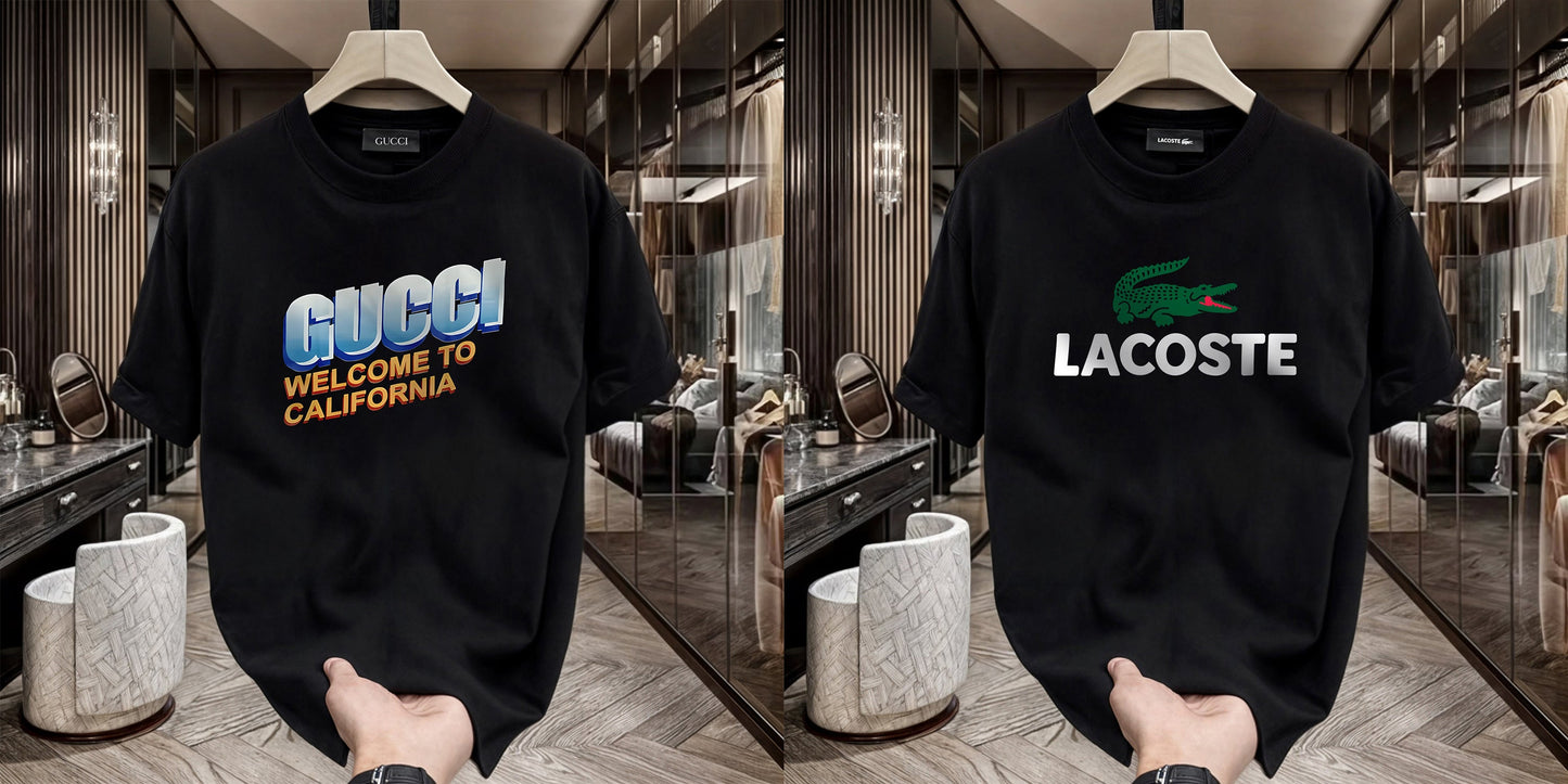Men's Premium Selling T-Shirt (BD-Gucci California +Lacoste)