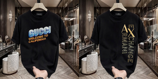 Men's Premium Selling T-Shirt (BD-Gucci California +Armani Exchange)