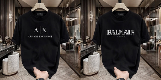 Men's Premium Selling T-Shirts (BD-AX White+ Balmain White)