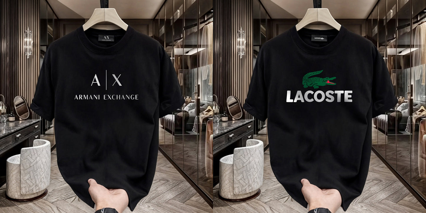 Men's Premium Selling T-Shirts (BD-AX WHITE+LACOSTE)
