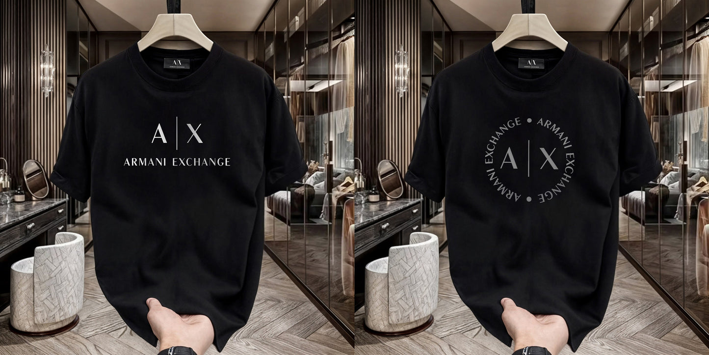 Men's Premium Selling T-Shirts (BD-AX WHITE+ARMANI ROUND)