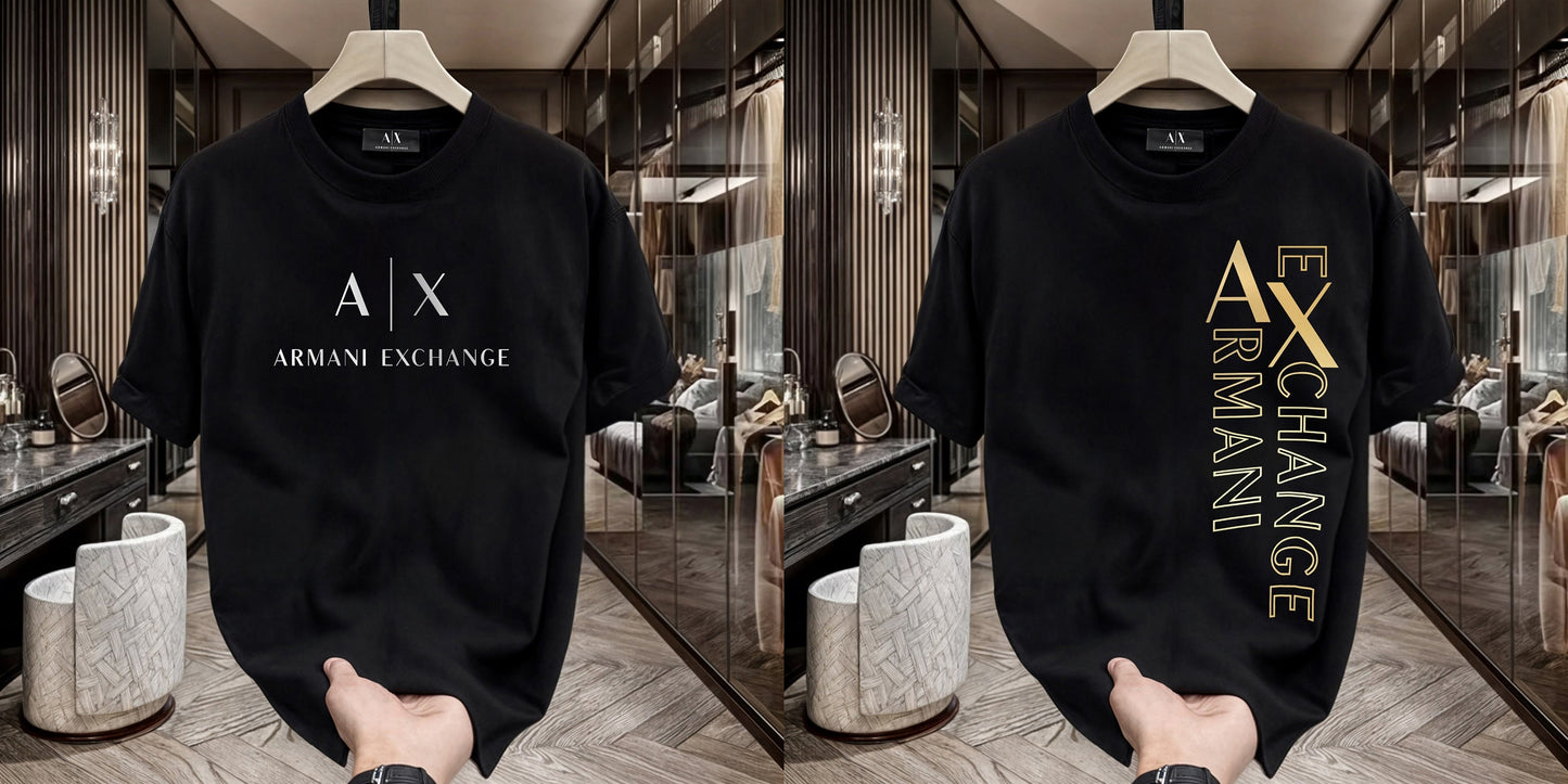 Men's Premium Selling T-Shirts (BD-AX WHITE+ARMANI EXCHANGE)