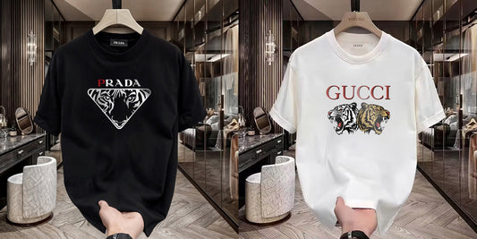 Men's Premium Selling T-Shirts (BD-Prada+Gucci Tiger)